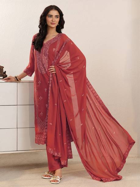 AASTIK FASHION georgette kurta pant dupatta set