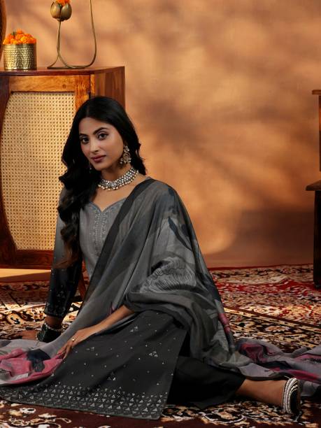 AASTIK FASHION muslin kurta pant dupatta set