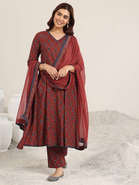 AASTIK FASHION cotton blend kurta pant dupatta set