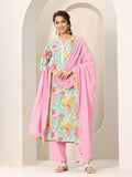 AASTIK FASHION pure cotton kurta pant dupatta set