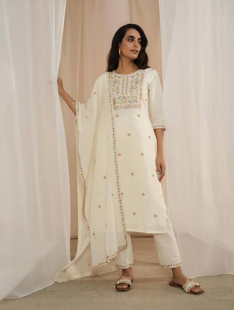 AASTIK FASHION pure cotton kurta pant dupatta set