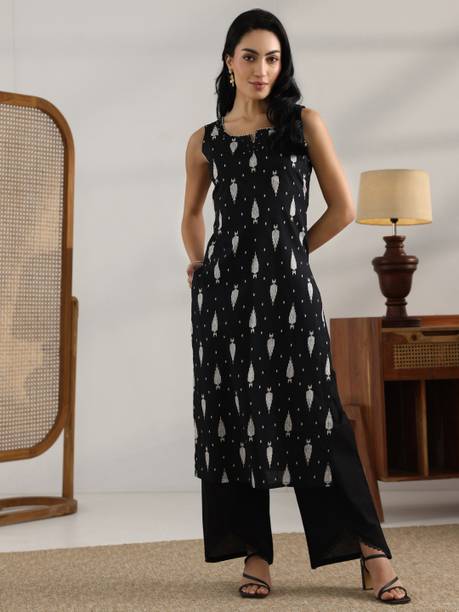 AASTIK FASHION cotton blend kurta palazzo set
