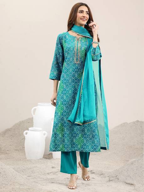 AASTIK FASHION viscose rayon kurta pant dupatta set