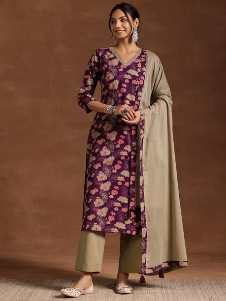 AASTIK FASHION cotton blend kurta dupatta set