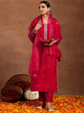 AASTIK FASHION silk blend kurta pant dupatta set